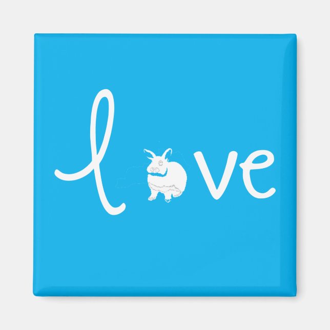 Imán Conejo de amor (Frente)