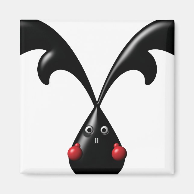 Imán Conejo de bóxer de conejo duro (Frente)