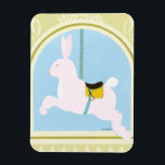Imán Conejo de carrusel por June Erica Vess<br><div class="desc">Únete a esta huella de conejo carrusel de June Erica Vess. Cree un parque de diversiones en la pared infantil de su hijo con esta huella hoy!</div>