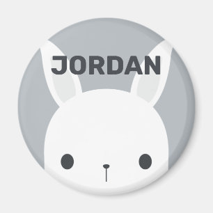 Imán Conejo de conejo pequeño y lindo con nombre person