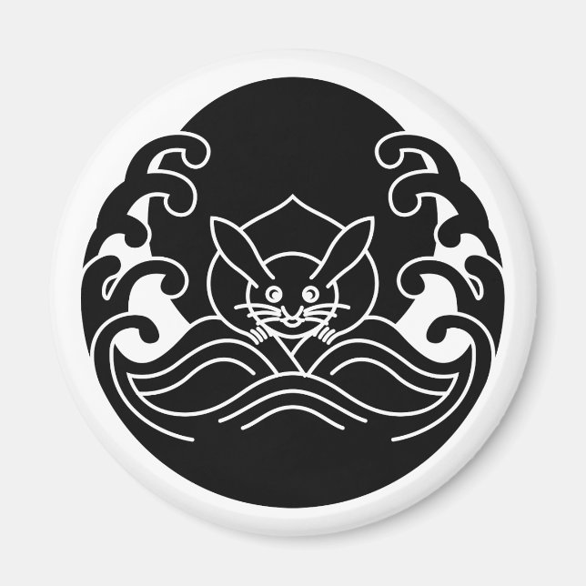 Imán Conejo de la luna ondulada (Frente)