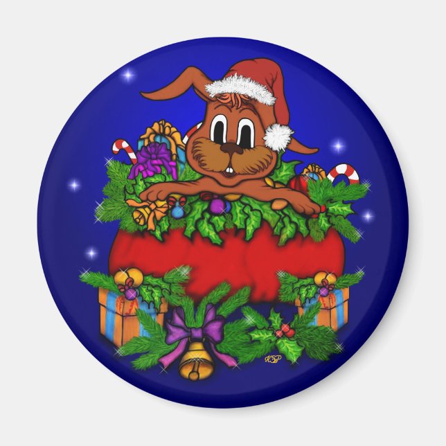 Imán Conejo de navidades (Frente)