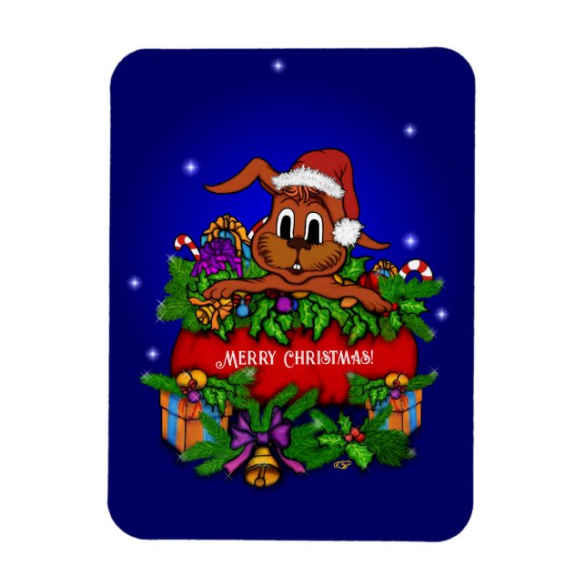 Imán Conejo de navidades (Vertical)