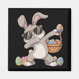Imán Conejo de Pascua con Dabbing Conejo Conejito Huevo