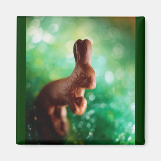 Imán Conejo de Pascua de Chocolate (Frente)