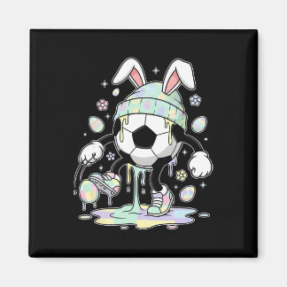Imán Conejo de Pascua de fútbol Huevo Goteo Helado Niño
