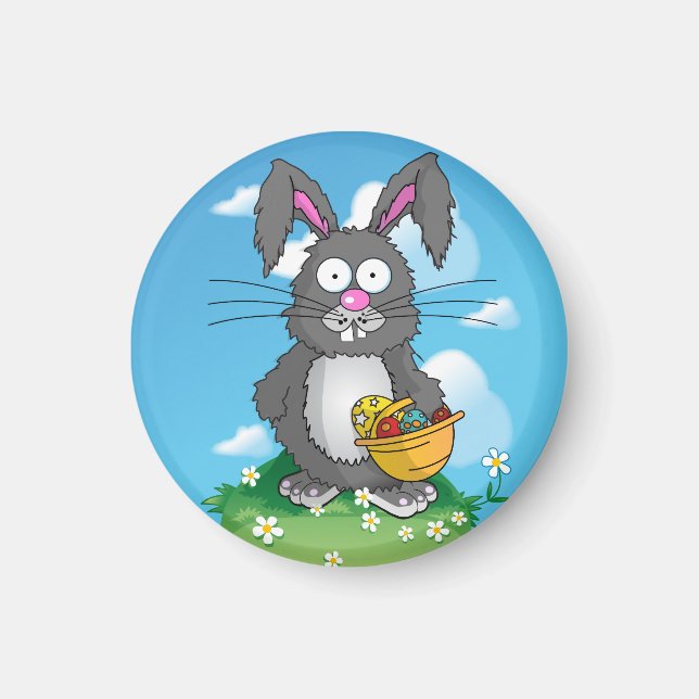 Imán Conejo de Pascua desaliñado (Frente)