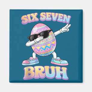 Imán Conejo de Pascua divertido seis siete bruh 6 7 hue