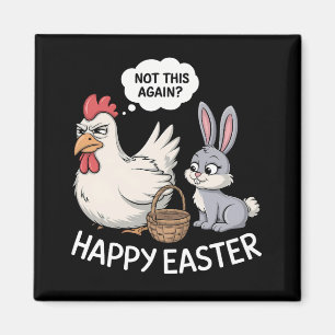 Imán Conejo de Pascua Feliz Conejo Pollo No Esto Otra V