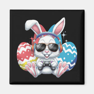 Imán Conejo de Pascua Feliz Juegos de Gaming Jugador