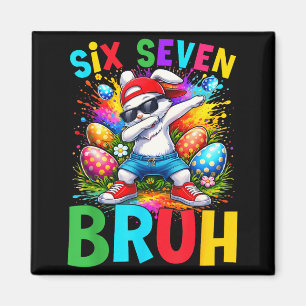 Imán Conejo de Pascua haciendo Dabbing Seis Siete Bruh 