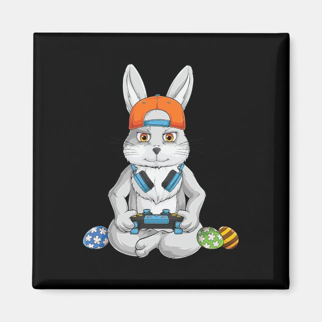 Imán Conejo de Pascua Huevo Divertido Chicos Chicas Niñ (Frente)