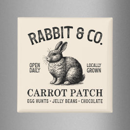 Imán Conejo de Pascua vintage