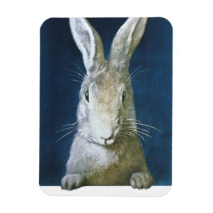 Imán Conejo de Pascua Vintage, Conejo Blanco De Furia C