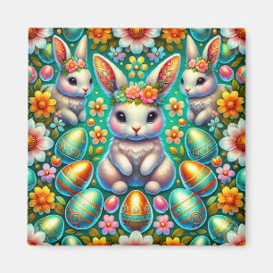 Imán ~ Conejo de Pascua y Huevos ~