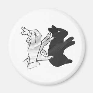 Imán Conejo de silueta de mano