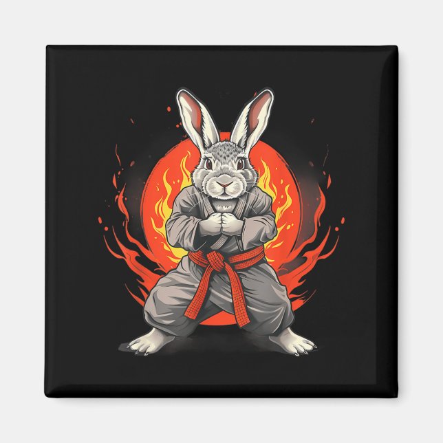 Imán Conejo de Taekwondo Kickboxing Jiu-Jitsu Kung (Frente)