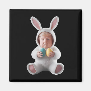 Imán Conejo Divertido Pascua Trump Meme Feliz Día de Pa