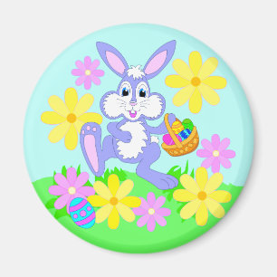 Imán Conejo Feliz de Pascua Conejito de Dibujos Animado