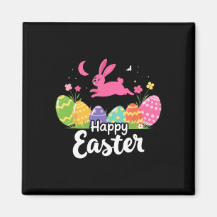 Imán Conejo Feliz de Pascua Outfit de Pascua Huevo Nido