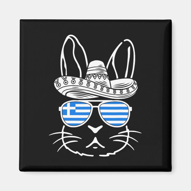 Imán Conejo griego de pascua Cinco De Mayo 2025 (Frente)