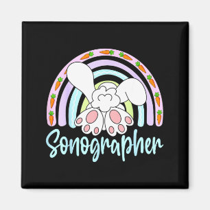 Imán Conejo Sonógrafo Arcoíris Pascua Sonografía Ultras