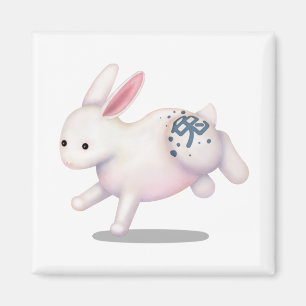 Imán Conejo zodiaco chino con Rótulo de astrología