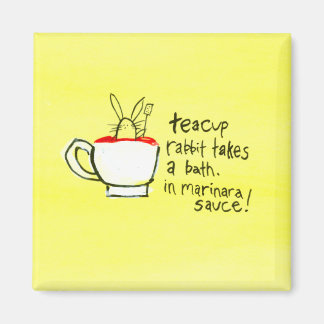 Imán Conejos de maquillar toman un baño. ¡En la salsa d