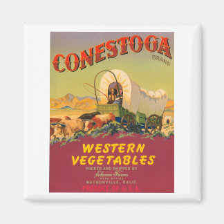 Imán Conestoga Western Vegetables Etiqueta de la tarifa