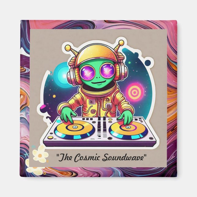 Imán "Conexión cósmica divertida" (Frente)