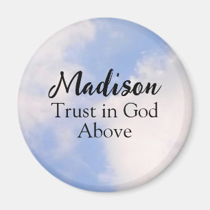 Imán Confianza en Dios Nombre Inspirador Personalizado