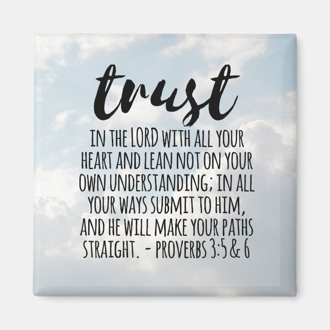 Imán Confianza en el Señor Proverbios 3:5-6 (Frente)