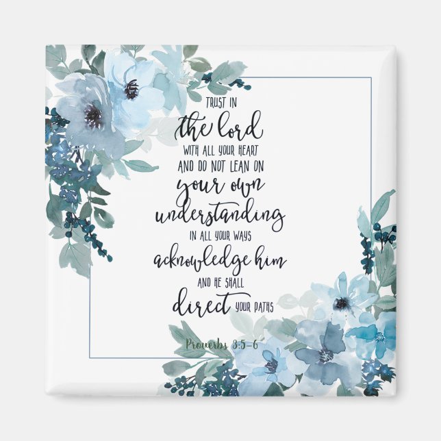 Imán Confianza en la floral del Señor (Frente)