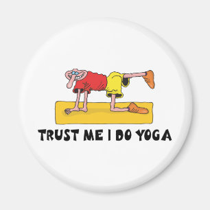 Imán Confíe en que yo hace yoga