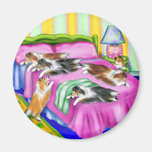 Imán Confort rosa Sheltie