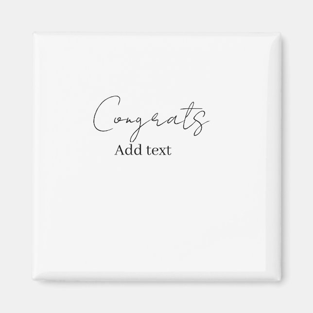 Imán Congrats congratulations graduate name date  (Frente)