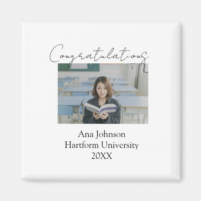 Imán Congratulations photo graduate name university yea (Frente)