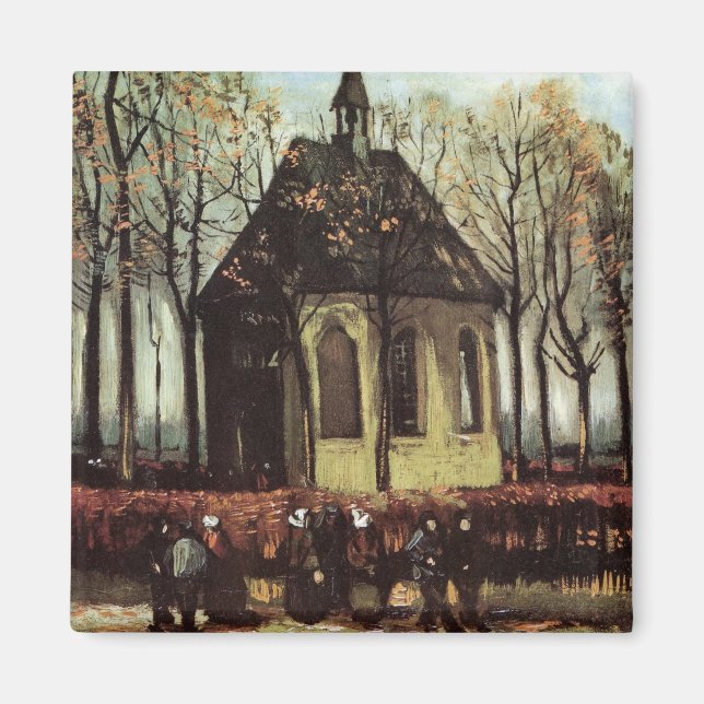 Imán Congregación en Church, Nuenen de Vincent van Gogh (Frente)