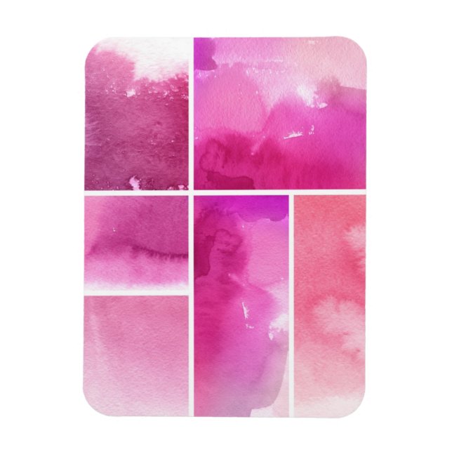 Imán Conjunto de acuarelas abstractas pintadas a mano 3 (Vertical)