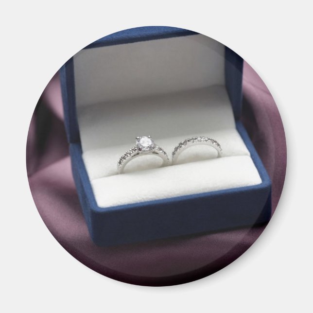 Imán Conjunto de anillos de boda (Frente)