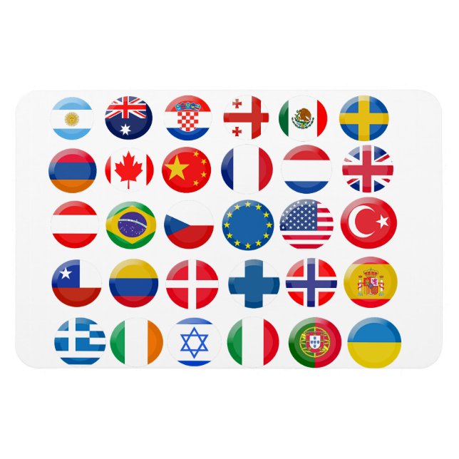 Imán Conjunto de iconos de países (Horizontal)