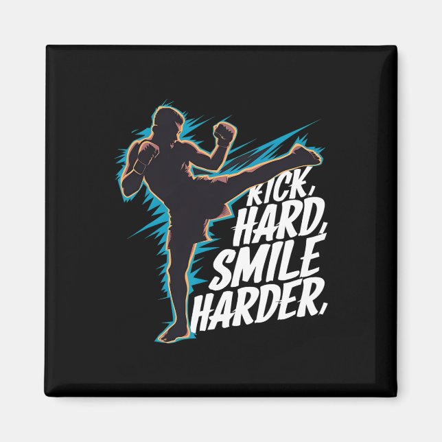 Imán Conjunto de Kickboxing Muay Thai Savate Sanda Kick (Frente)