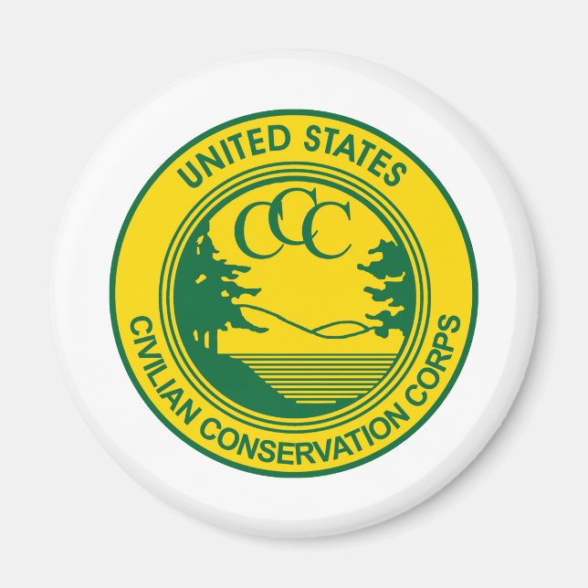 Imán Conmemoración del Cuerpo Civil de Conservación de  (Frente)