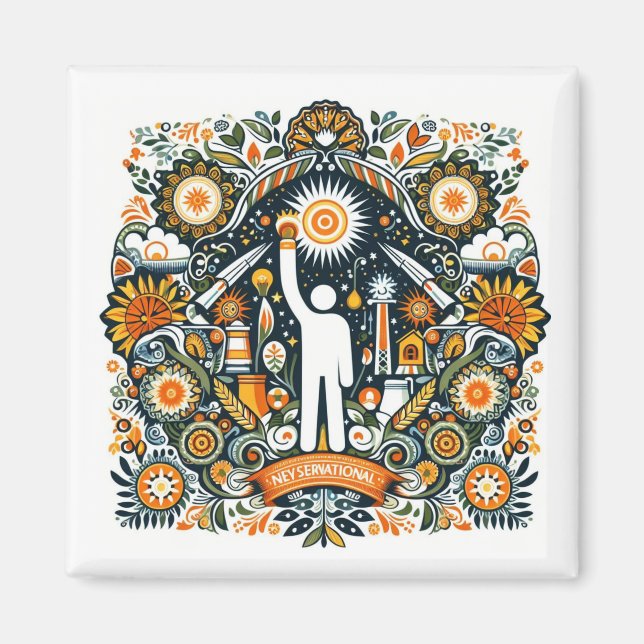 Imán conmemoración del Día Nacional de la Conservación  (Frente)