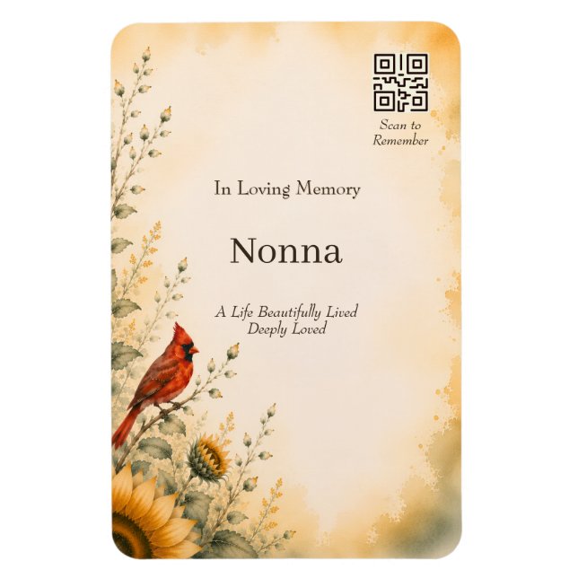 Imán conmemorativo personalizado con código QR (Vertical)