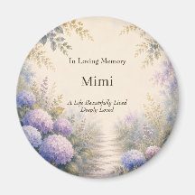 Imán conmemorativo personalizado de Hortensia