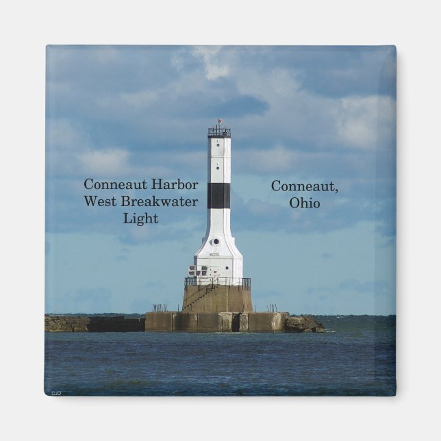 Imán Conneaut Harbour West Breakwater Light imnet (Frente)