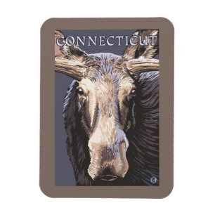 Imán ConnecticutMoose Arriba Cerrar