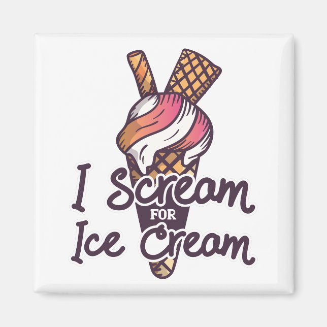 Imán Cono de Helado (Frente)
