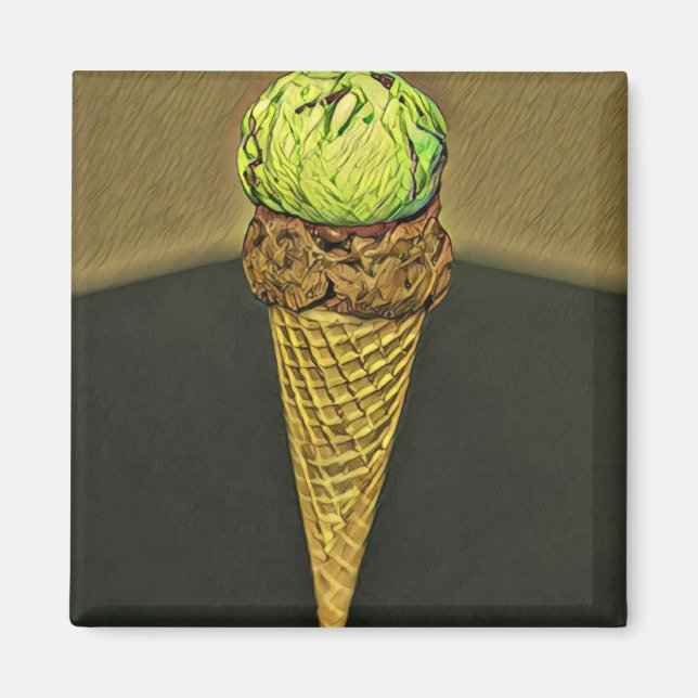 Imán Cono de helado de verano (Frente)